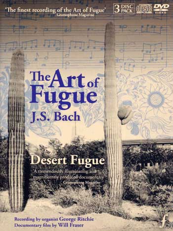 J.S. Bach: The Art of Fugue<BR>3¼-hour DVD with two videos<BR>On 2 CDs George Ritchie plays a Thuringian-style organ<BR><font color=red>Reviews <I>The Gramophone</I>: <I>"…the finest Art of Fugue"</I> Reviews <I>Choir & Organ: "Magnificent"</I></font>